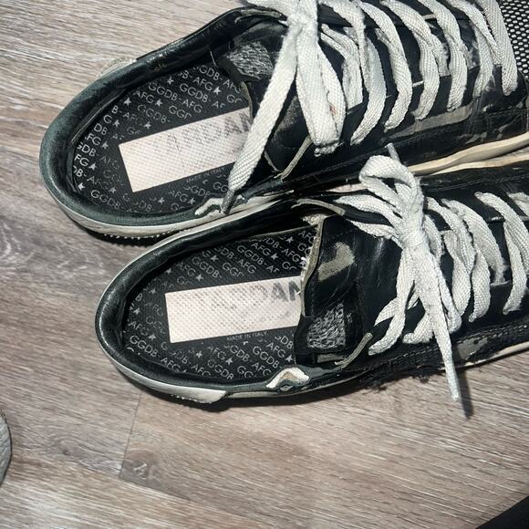 Golden Goose Black and Cream Stardan Trainer Shoes Size 44 - Picture 6 of 11